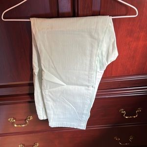 Mint green skinny jeans